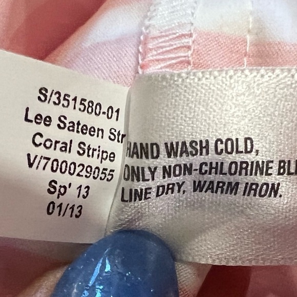 🆕 GAP Lee Sateen coral white stripe fit & flare strapless mini dress poc… - Picture 5 of 7